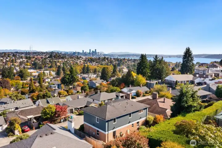 Aerial view of the home.