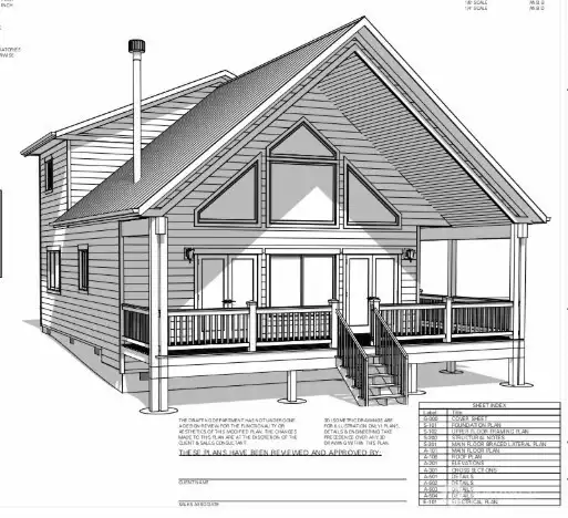House elevation schematics.