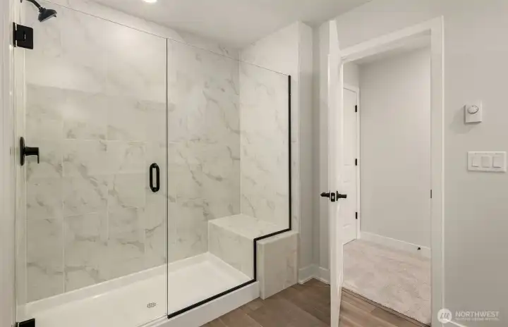 Primary walk-in shower