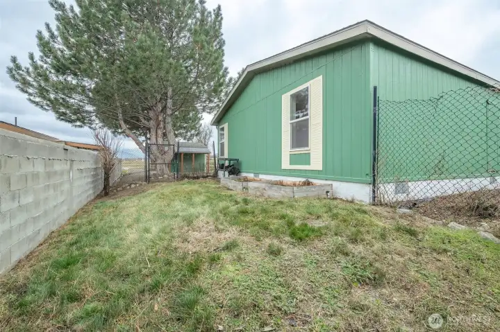 Small fenced-in area.