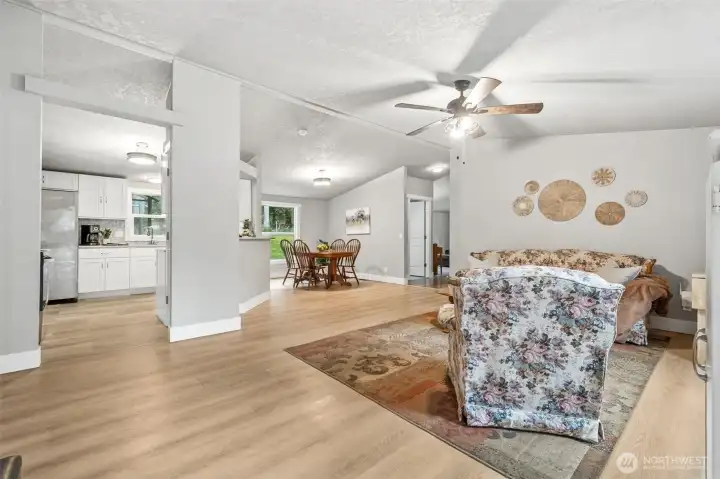 The open flow between living areas makes the home feel spacious and connected. Whether hosting guests or enjoying a quiet night in, the layout adapts effortlessly. It’s a floor plan that truly works.