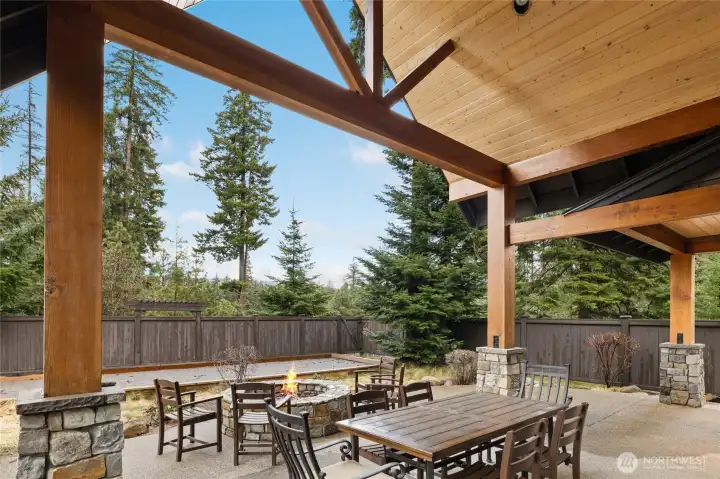 Expansive outdoor covered patio space