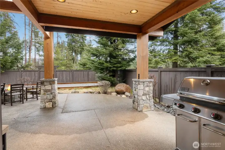 Covered BBQ area