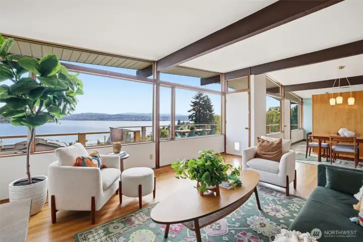 Open floor plan and a view to top it off.