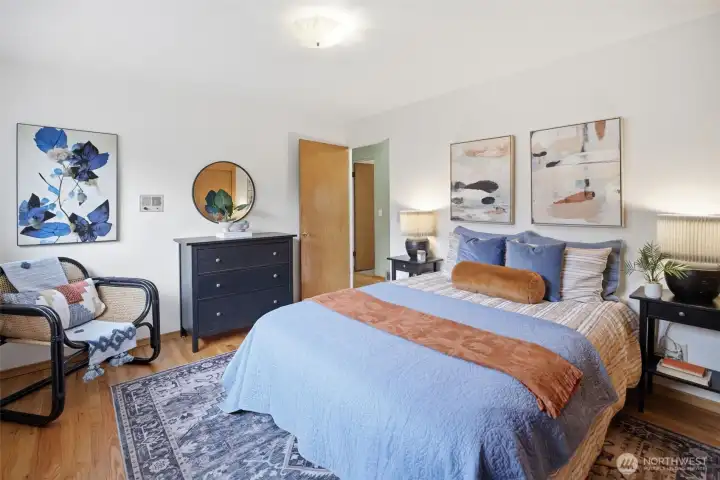 Hardwoods in bedrooms as well.