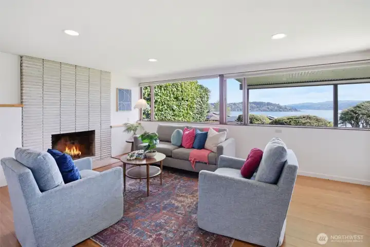Spacious lower living room.
