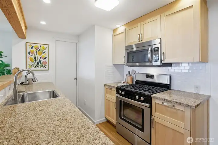 Light and bright kitchen.