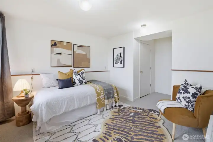 Second bedroom in lower level.