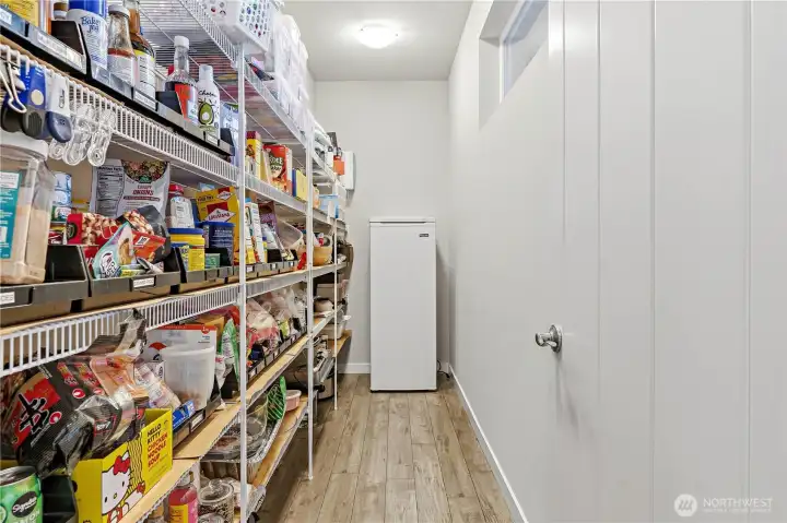 Huge Pantry Located Behind the Kitchen. Freezer can stay.