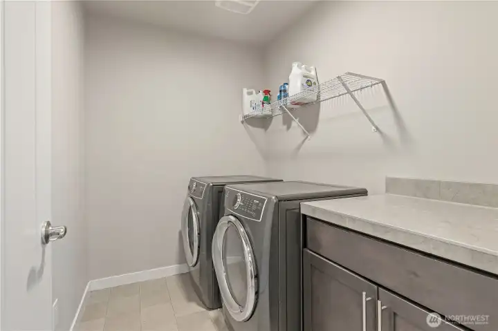 Laundry w/Folding Space Located on 2nd Floor Near All Bedrooms