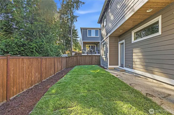 Back Yard w/New Sod!