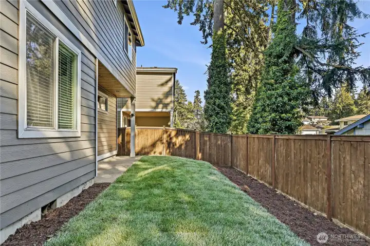 Fully Fenced Back Yard