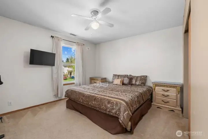 Generously Sized 3rd Bedroom Perfectly Suited For Guest Accommodations