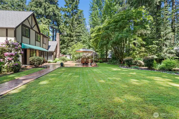 Fully fenced back yard