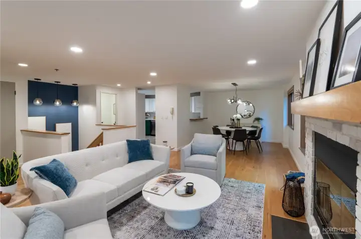 Large open-concept room on the top floor