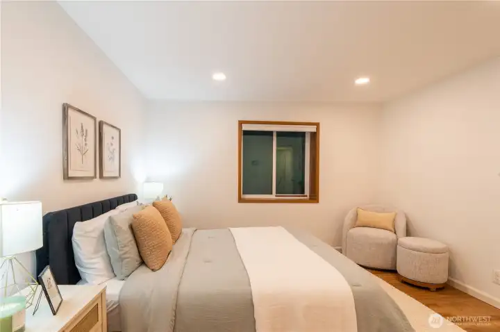 Lower-level primary bedroom