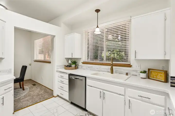 kitchen, new dishwasher, stove and microwave kitchen, new dishwasher, stove and microwave