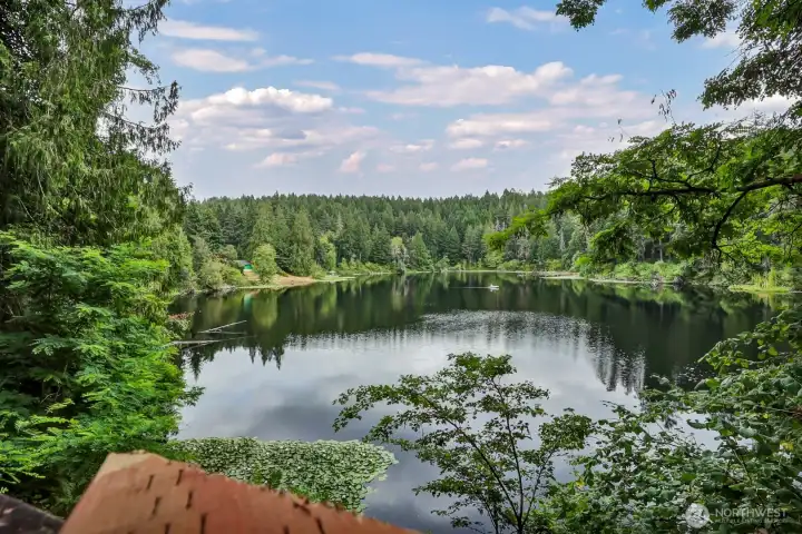 VIEW OF THE LAKE FROM CLUBHOUSE DECK
