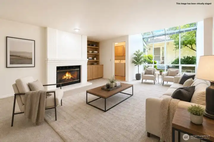Family Room w/ cozy fireplace