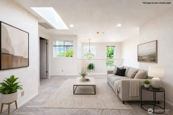 Upstairs landing, large enough to be a bonus area