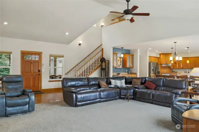 Huge entertaining area with this open floor plan.