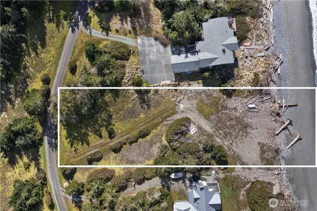 133 feet of waterfront. 373 feet back to the street.