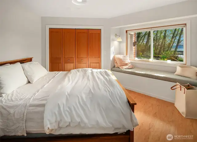 Basement apartment bedroom.