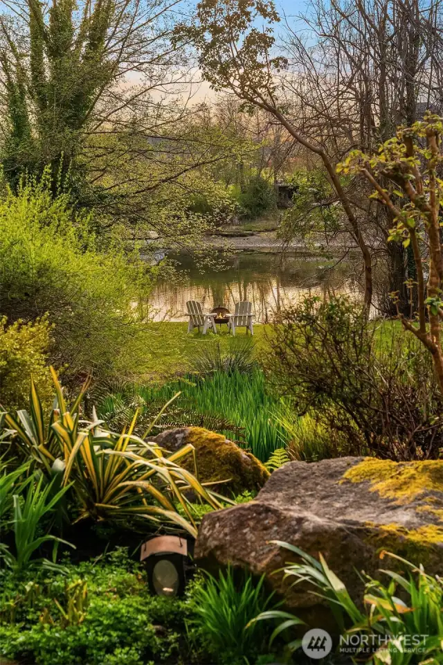 Professionally designed grounds surround the home.