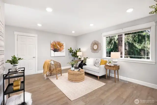 Full "apartment" bedroom/bathroom/living room above the garage.