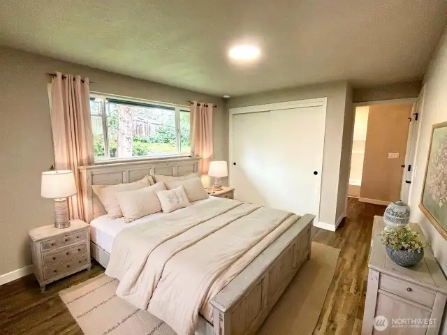 primary bedroom (virtually staged)