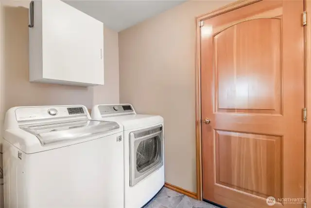 Utility room is off the family room.