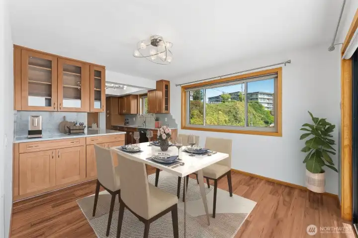 Spacious dining space