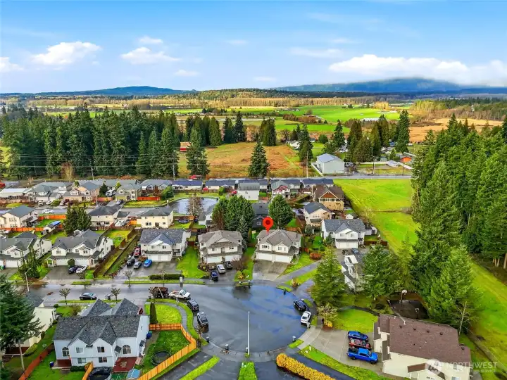 Snuggled at the end of a quiet neighborhood cul de sac