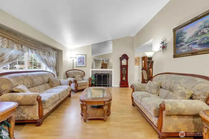 Cozy Living Room with Fireplace