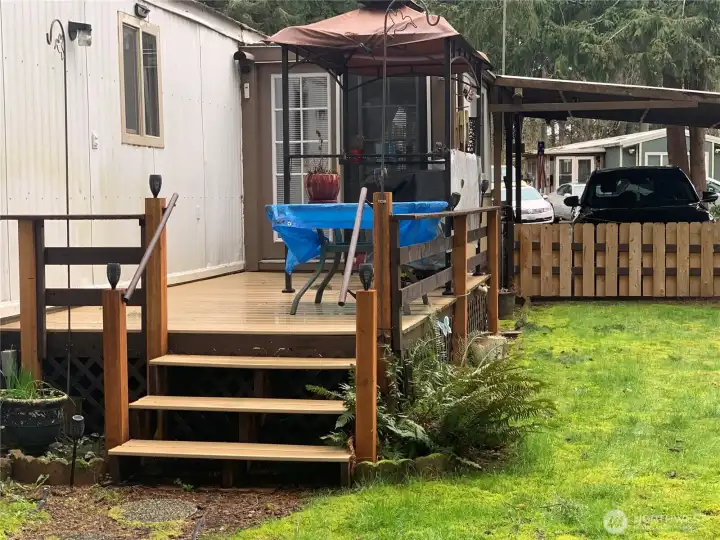 View of the new Trex deck.