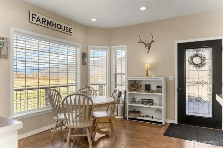 Just inside main entrance