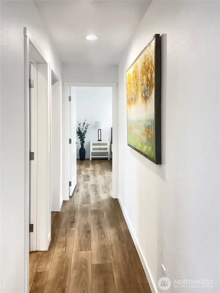 Hall to bedrooms and baths