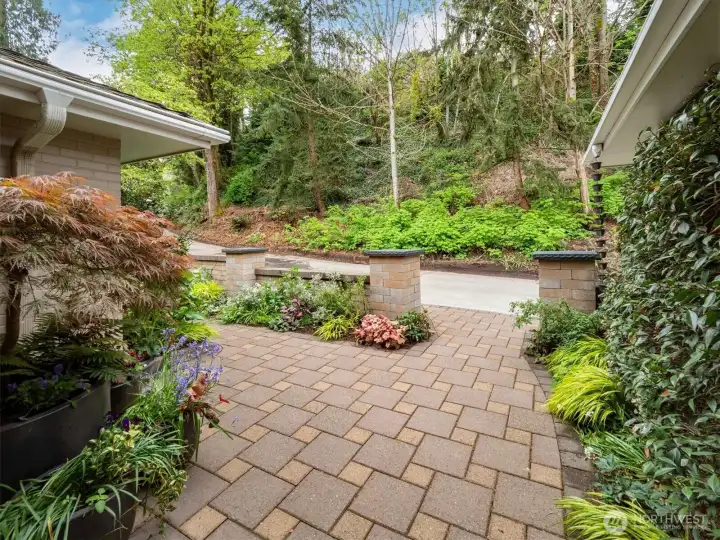 Patio at entry