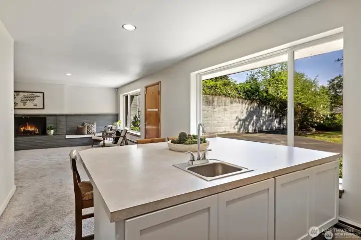 Basement Island with Prep sink perfect for entertaining!