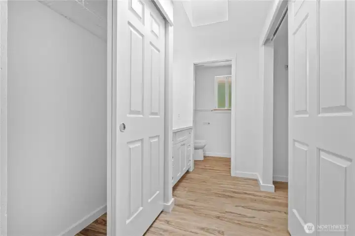 2 Oversized Closets in the Primary Suite
