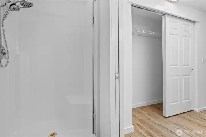 Separate Shower and Water Closet in Primary