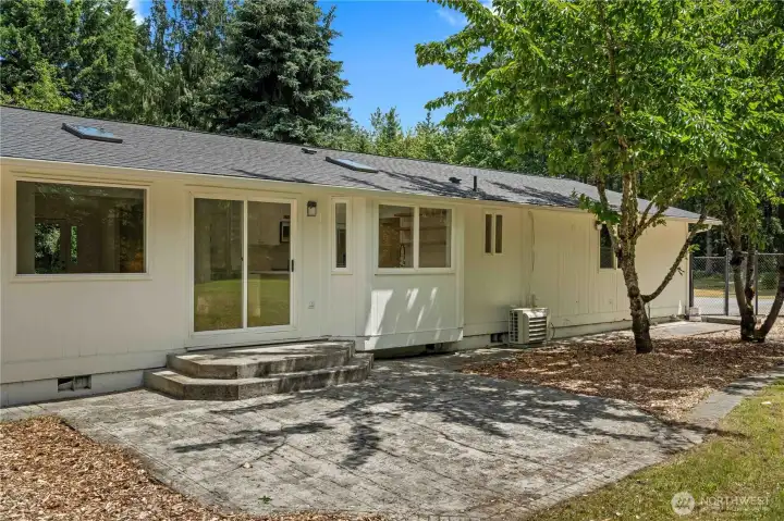 Patio with Cherry Tree
