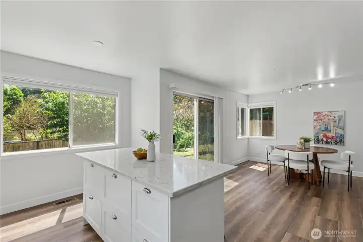 Another view of the dining space or a flex space from the kitchen.