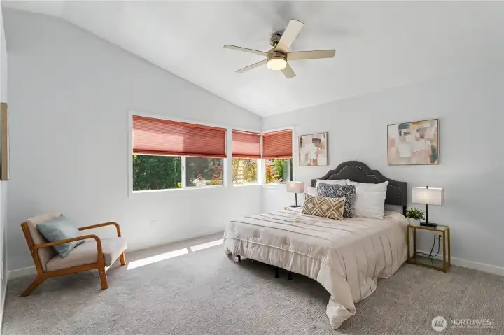 Spacious owner's suite perfect for California King Bed plus all additional choices!