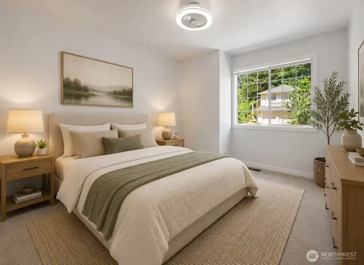 Virtually staged photo of the add bedroom.