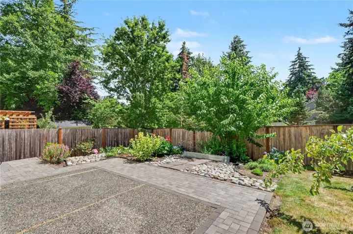 Check out this backyard!  Tons of privacy and a great place to relax and enjoy!