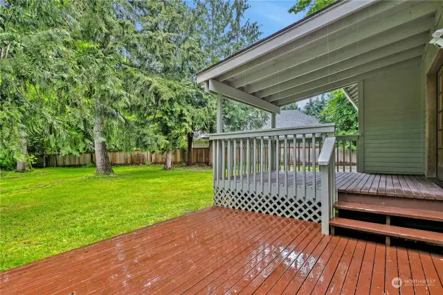 Deck off covered rear deck