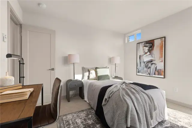 Photos are of a similar staged home.