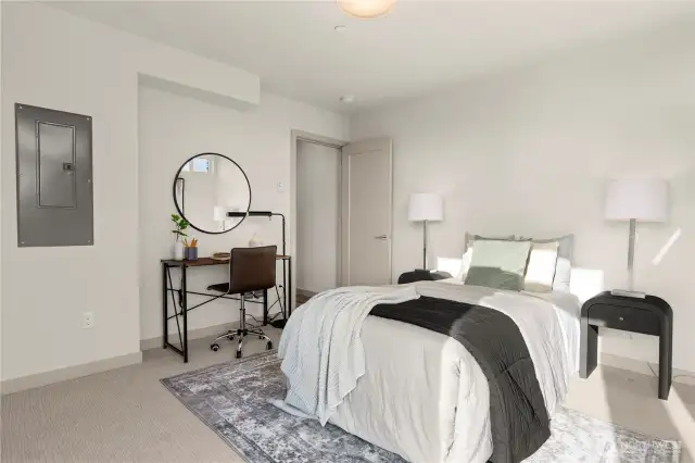 Photos are of a similar staged home.