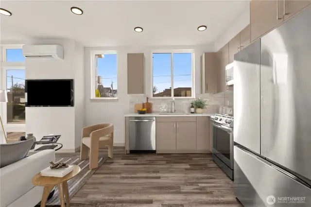 Photos are of a similar staged home.